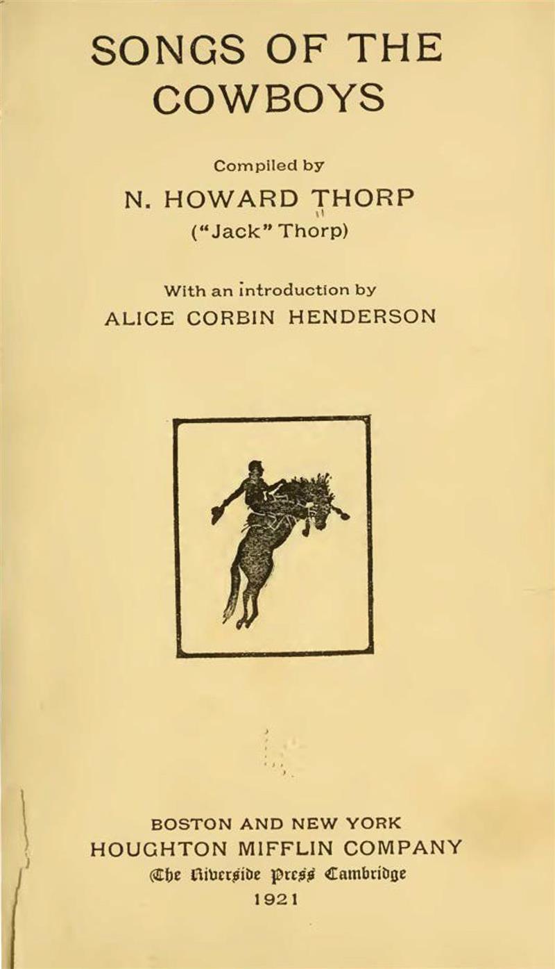Songs of the Cowboys (1921)