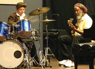 Bibs Goff & drumming student