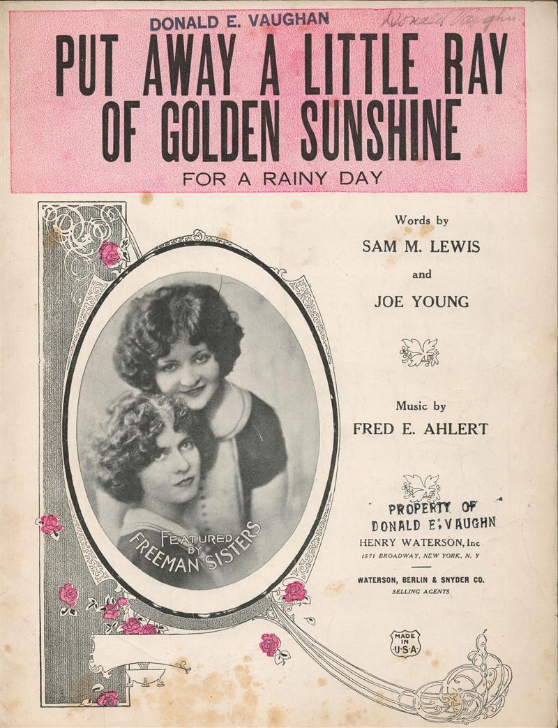Put Away A Little Ray Of Golden Sunshine - Freeman Sisters