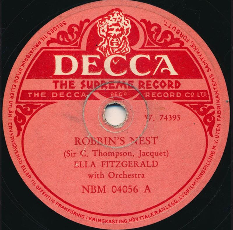 Robbin's Nest - Ella Fitzgerald w/ orchestra (DECCA early)