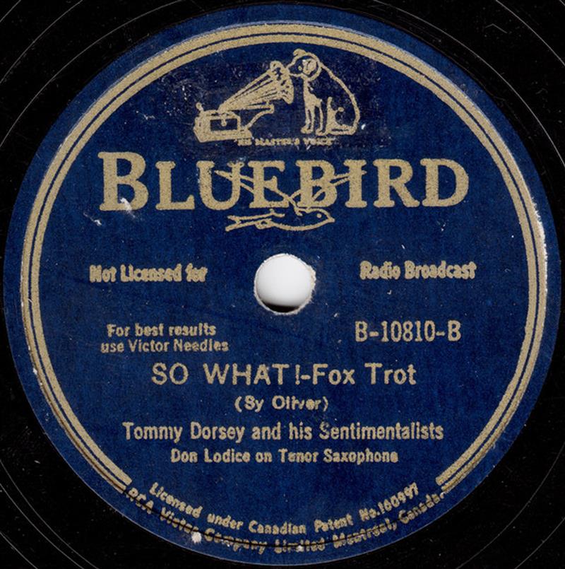 So What! - Bluebird B10810 (1940)