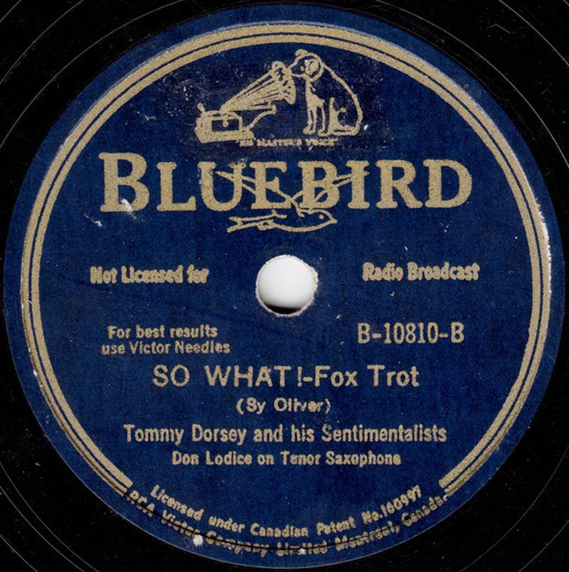 So What! - Bluebird B10810 (1940)
