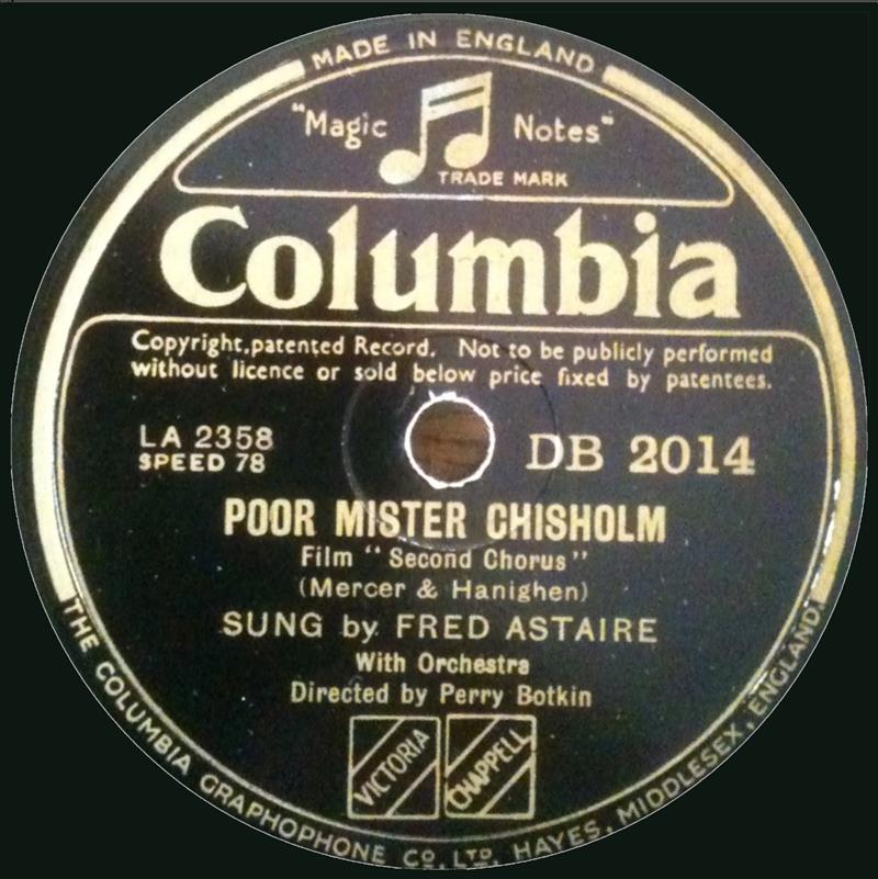 Poor Mister Chisholm - Columbia DB2014