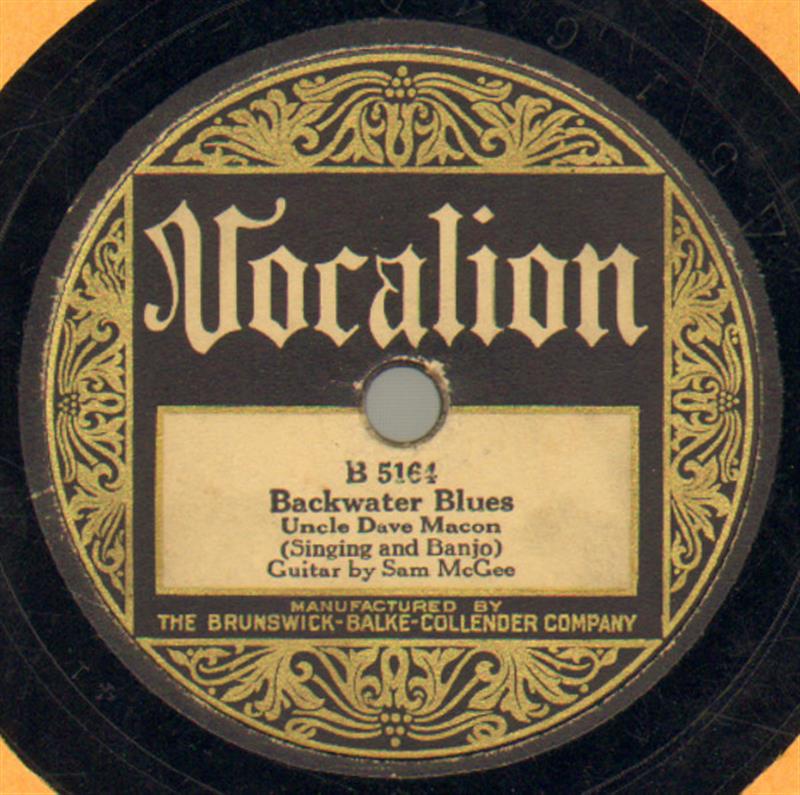 Backwater Blues - Vocalion B5164