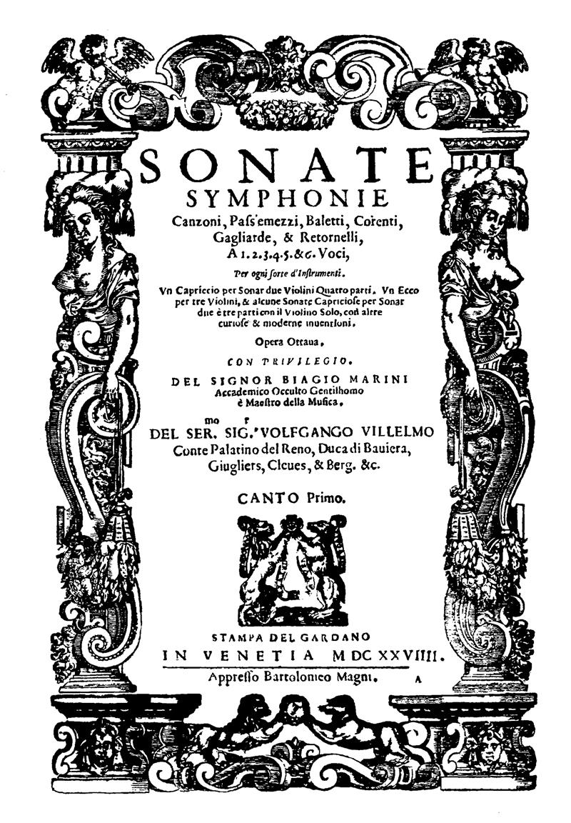 Sonate, symphonie, canzoni, … Op. VIII (Venice 1629)