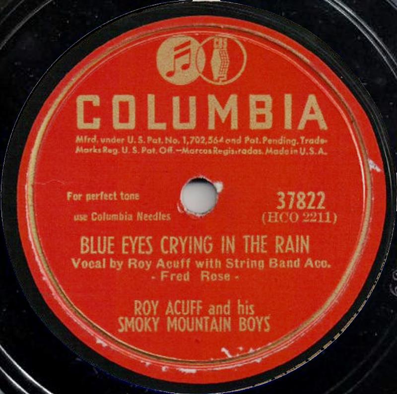 Blue Eyes Crying In The Rain - Columbia 37822