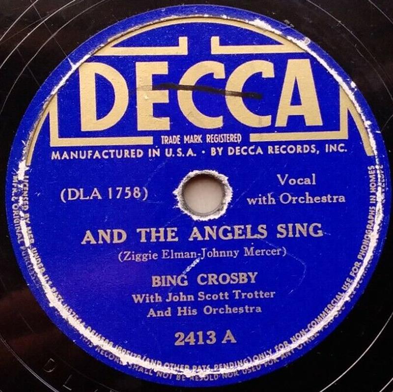 And The Angels Sing - DECCA 2413A (1939)
