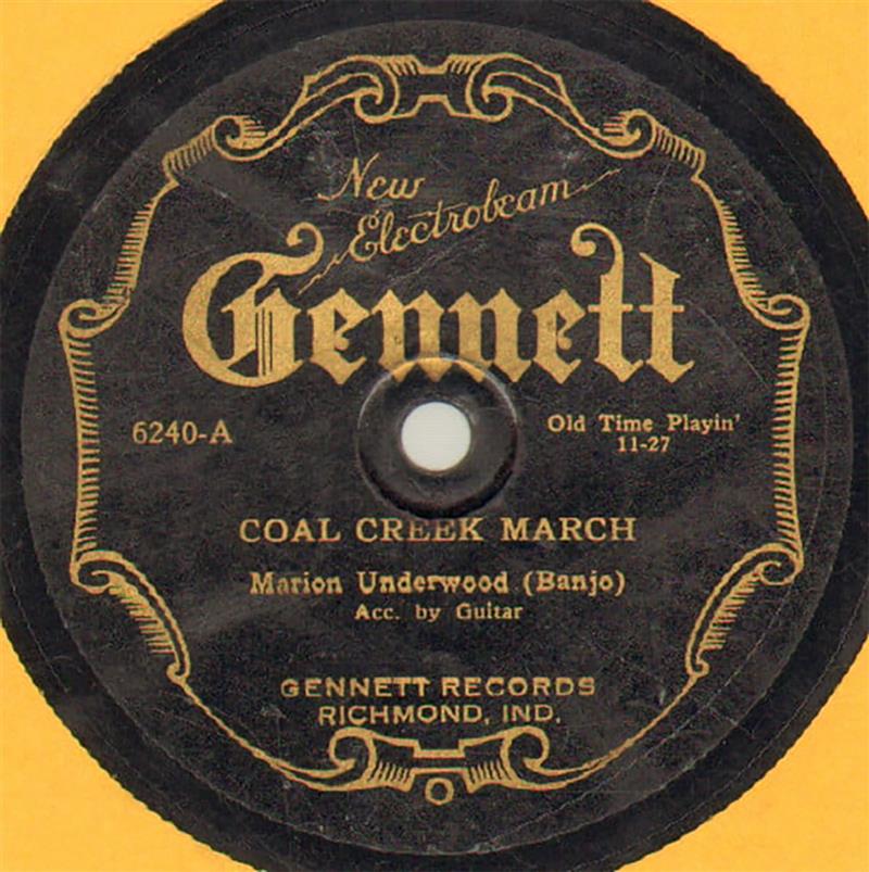 Coal Creek March - Marion Underwood - Gennett 6240-A