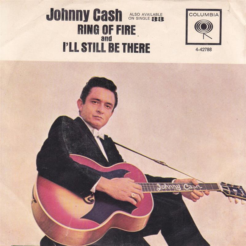 Ring of FIre - Johnny Cash - Columbia 4-42788 cover