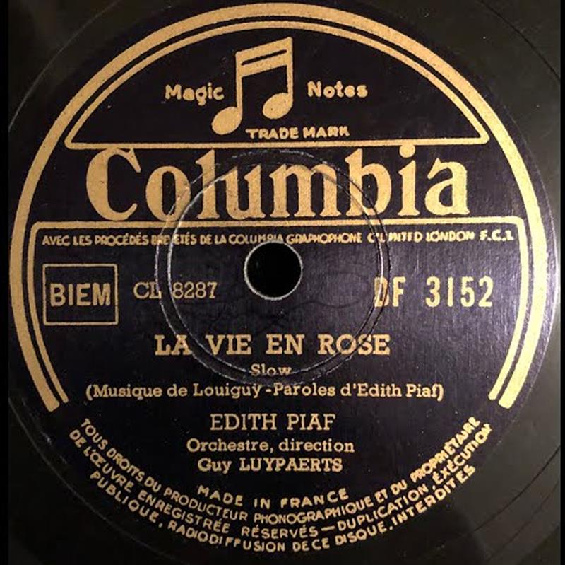 La Vie en rose - Edith Piaf - Columbia DF3152 [1947]