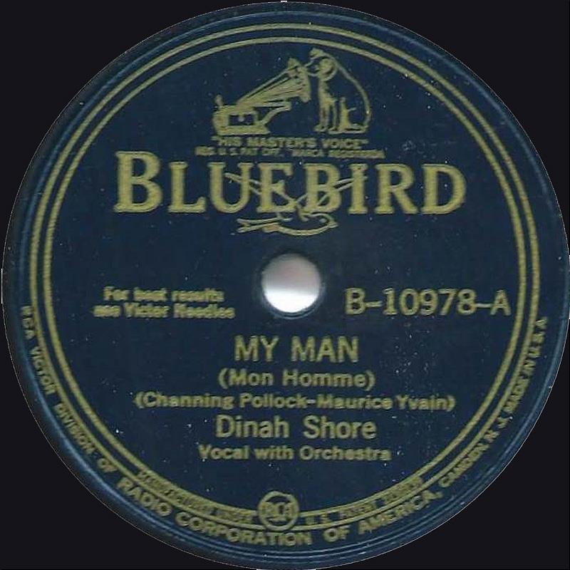 My Man - Dinah Shore - Bluebird B-10978-A