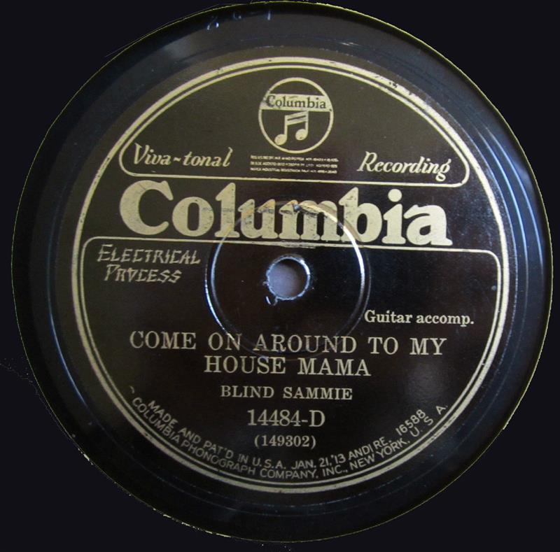 Come On Around To My House Mama - Columbia 14484-D