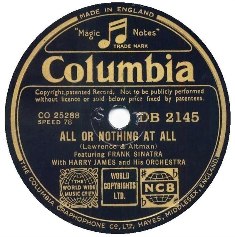 All Or Nothing At All - Columbia DB 2145