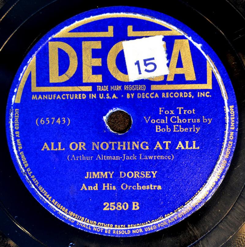 All Or Nothing At All - DECCA 2580 A