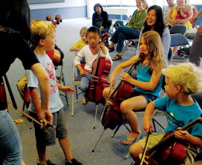 kids playing cello