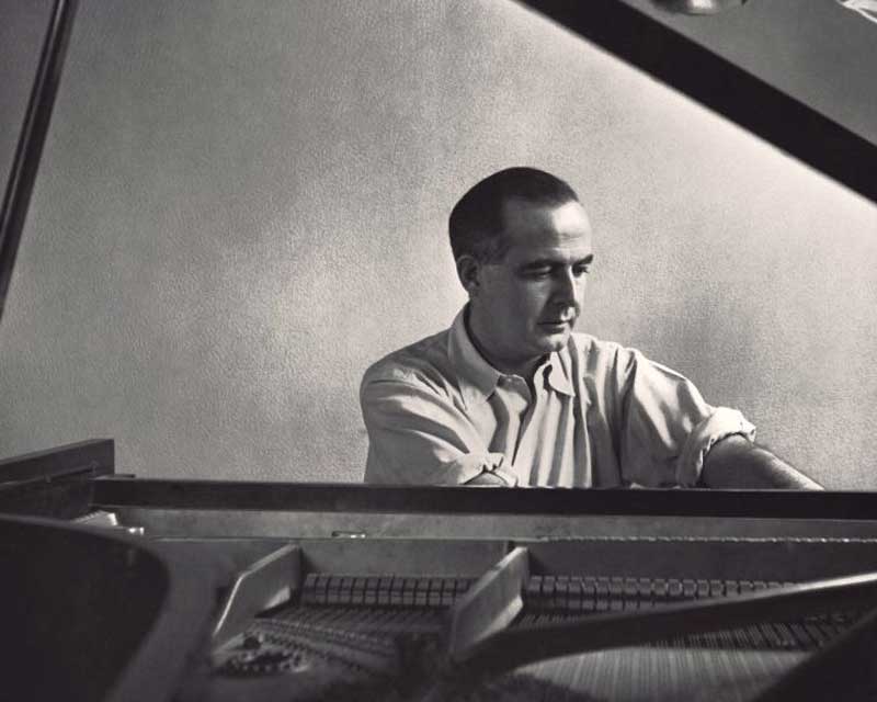 Samuel Barber at piano